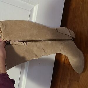 Splendid Faux Suede High Heeled Tan Boots